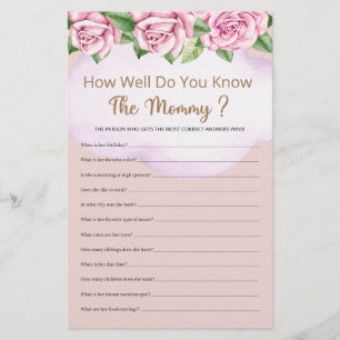 How Well Do You Know The Mommy Girl Baby Shower 