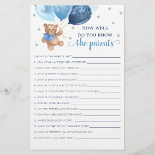 How Well Do You Know The Parents Game Teddy Bear