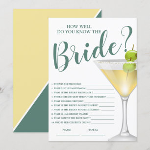 How well know the Bride Elegant Bridal Shower Invitation