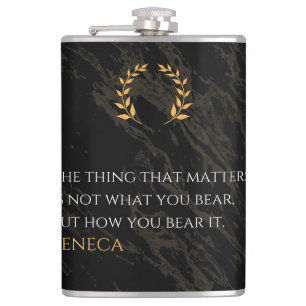 How You Bear It - Seneca Stoic Philosophy Quote Hip Flask