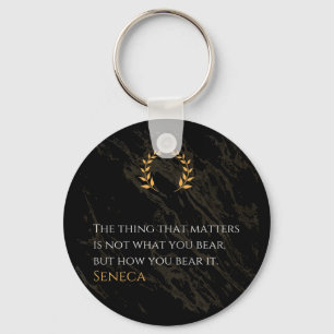How You Bear It - Seneca Stoic Philosophy Quote Keychain