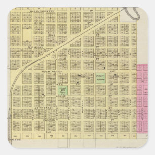 Howard and Grenola, Elk County, Kansas Square Sticker