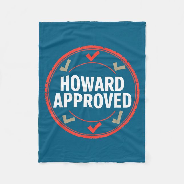 Howard approved  fleece blanket (Front)