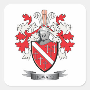 Howard Coat of Arms Square Sticker