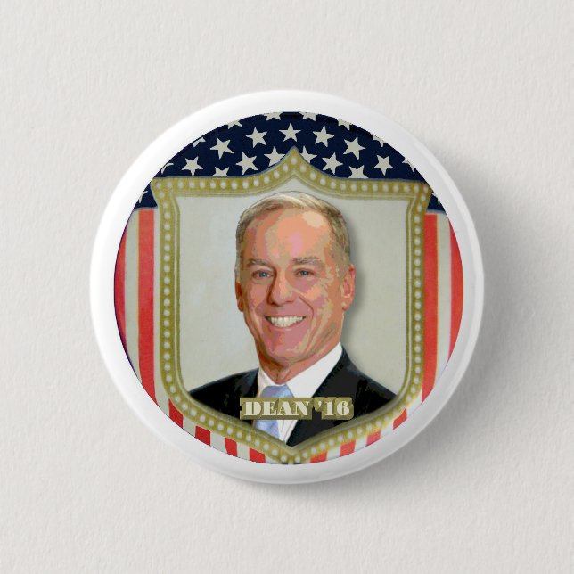 Howard Dean for President 2016 2 Inch Round Button (Front)