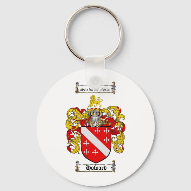 HOWARD FAMILY CREST -  HOWARD COAT OF ARMS KEYCHAIN (Front)