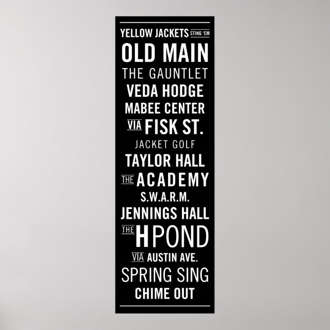 Howard Payne Subway Sign (Front)