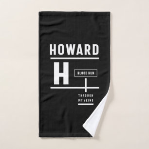 Howard Personalized Name Birthday Gift Hand Towel