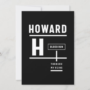 Howard Personalized Name Birthday Gift Invitation