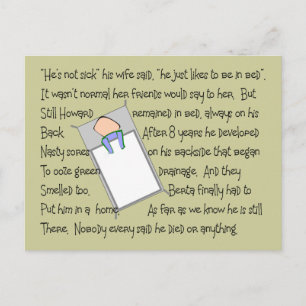 "Howards Bedsores"  Twisted Story Art Gifts Postcard