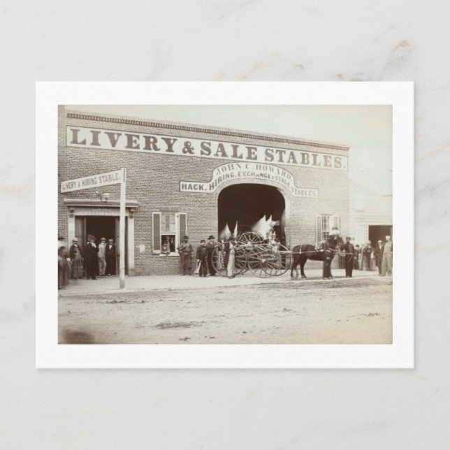 Howard's Stable, John W. Booth, Washington, DC Postcard (Front)
