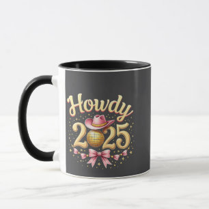 Howdy 2025 New Year Eve Cowboy Western Mug