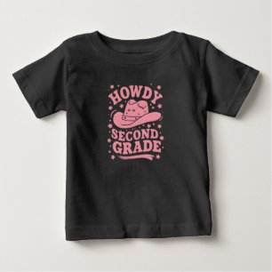 Howdy 2nd Grade Cowboy Cowgirl Back To School Baby T-Shirt