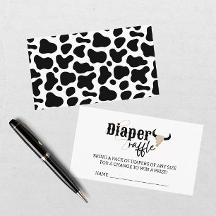 Howdy Baby Black Tan Cowboy Baby Shower Enclosure Card
