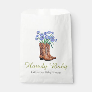 Howdy Baby Bluebonnets Cowboy Baby Shower Favour Bag