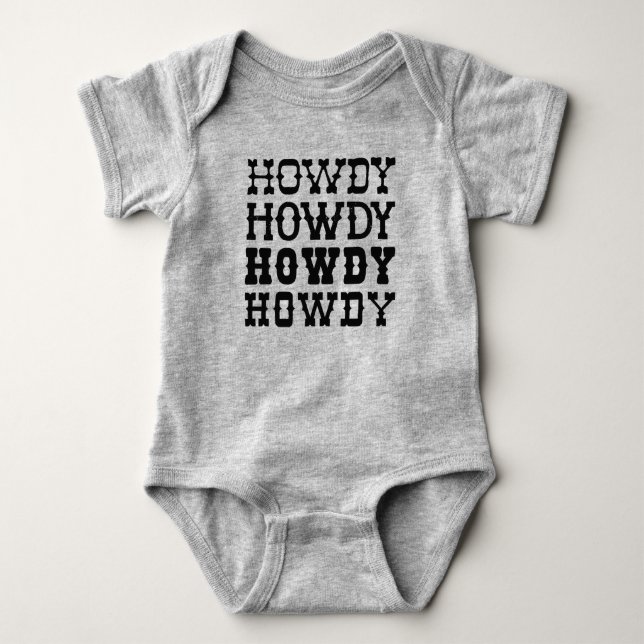 Howdy Baby Bodysuit (Front)