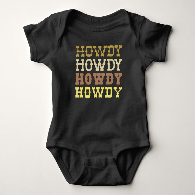 Howdy Baby Bodysuit (Front)