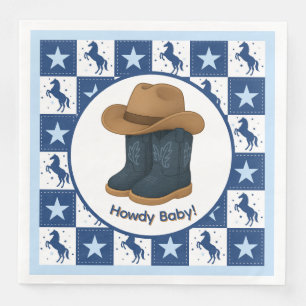 Howdy Baby Boy Napkin