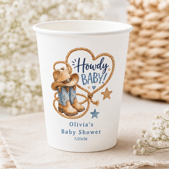 Howdy Baby Cowboy Paper Cup (Creator Uploaded)