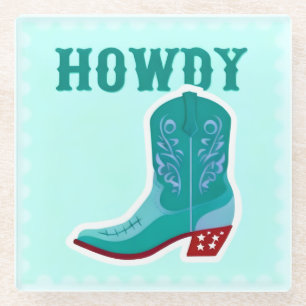 HOWDY Bar Glass Coaster