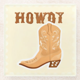 HOWDY Bar Glass Coaster