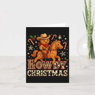 Howdy Christmas Cowboy Gingerbread Design Card