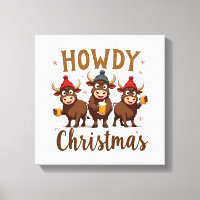 Howdy Christmas Funny Highland Cow Xmas Cows Lover