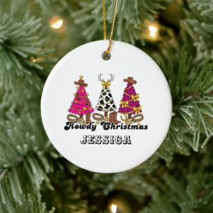 Howdy Christmas Ornement - Custom Western Keepsaké