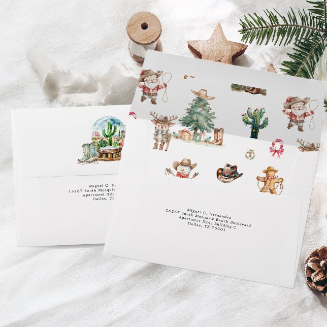 Howdy Christmas | Western Personalized Envelope (Creator Uploaded)