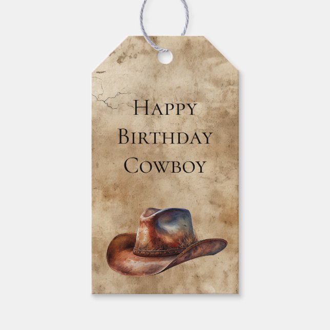 Howdy Cowboy Boots Western  Gift Tags (Front)