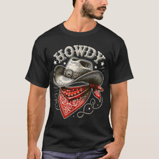 Howdy Cowboy Hat Western T-Shirt