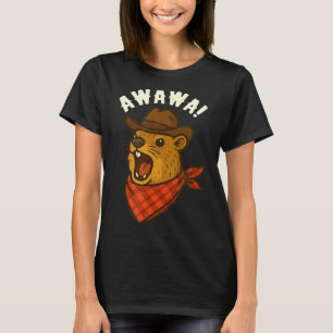 Howdy Cowboy Rock Hyrax Awawa Western Funny _1 T-Shirt