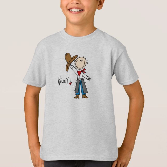 Howdy! Cowboy Stick Figure Shirt (Front)