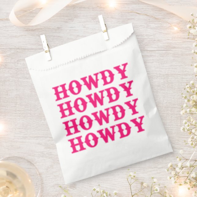 Howdy Cowgirl Disco Last Rodeo Favour Bag (Clipped)