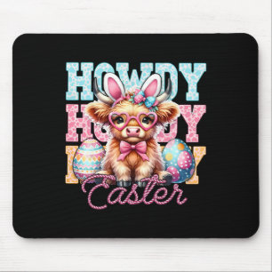 Howdy Easter Bunny Ears Happy Easter Day Mouse Pad