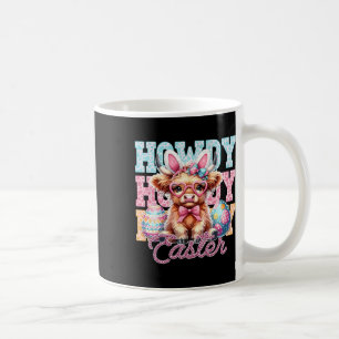 Howdy Easter Cute Cow Easter Western Easter Bunny  Coffee Mug