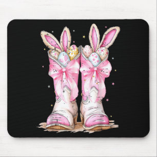 Howdy Easter Western Easter Bunny Cowboy Boots Hap Mouse Pad