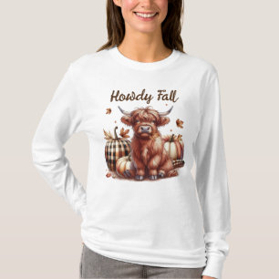 Howdy Fall Highland Cow T-Shirt