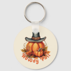 Howdy Fall – Rustic Autumn Vibes Keychain