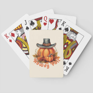 Howdy Fall – Rustic Autumn Vibes Playing Cards