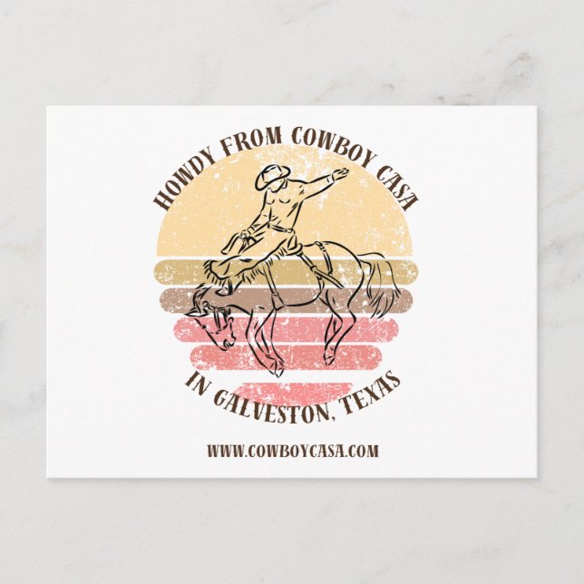 Howdy from Cowboy Casa Postcard (Front)