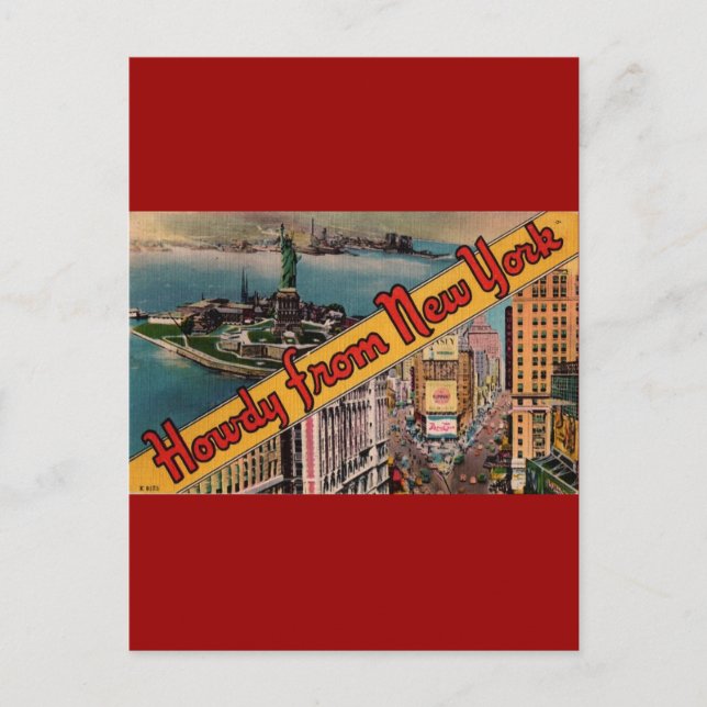 Howdy from New York Postcard (Front)
