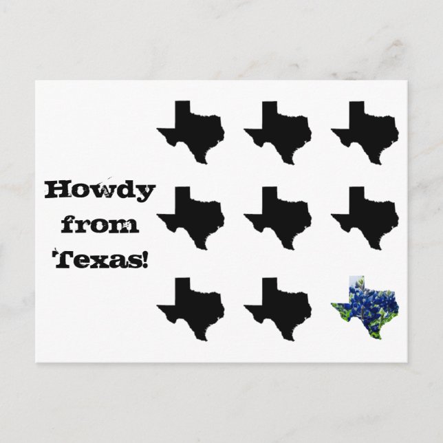 Howdy from Texas postcard (Front)