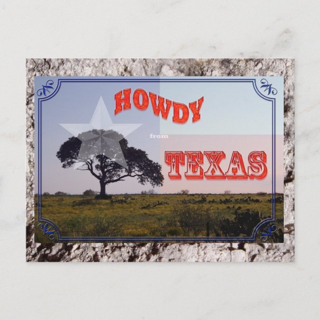 Howdy from Texas Postcard (Front)
