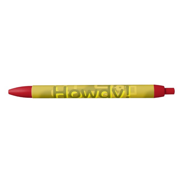 Howdy Geometric  Blue Ink Pen (Front)