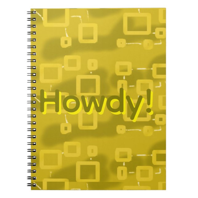 Howdy Geometric  Notebook (Front)