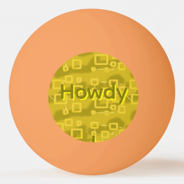 Howdy Geometric  Ping Pong Ball (Front)