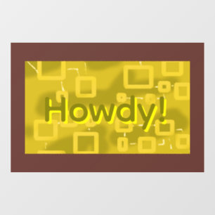 Howdy Geometric  Window Cling