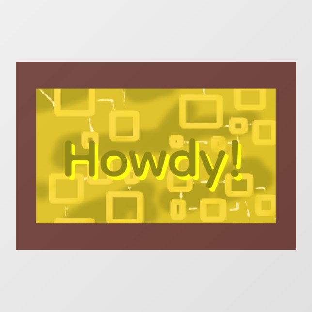 Howdy Geometric  Window Cling (Sheet)