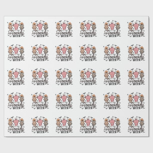 Howdy Ghost Halloween Rodeo Western Howdy Cowboy Wrapping Paper